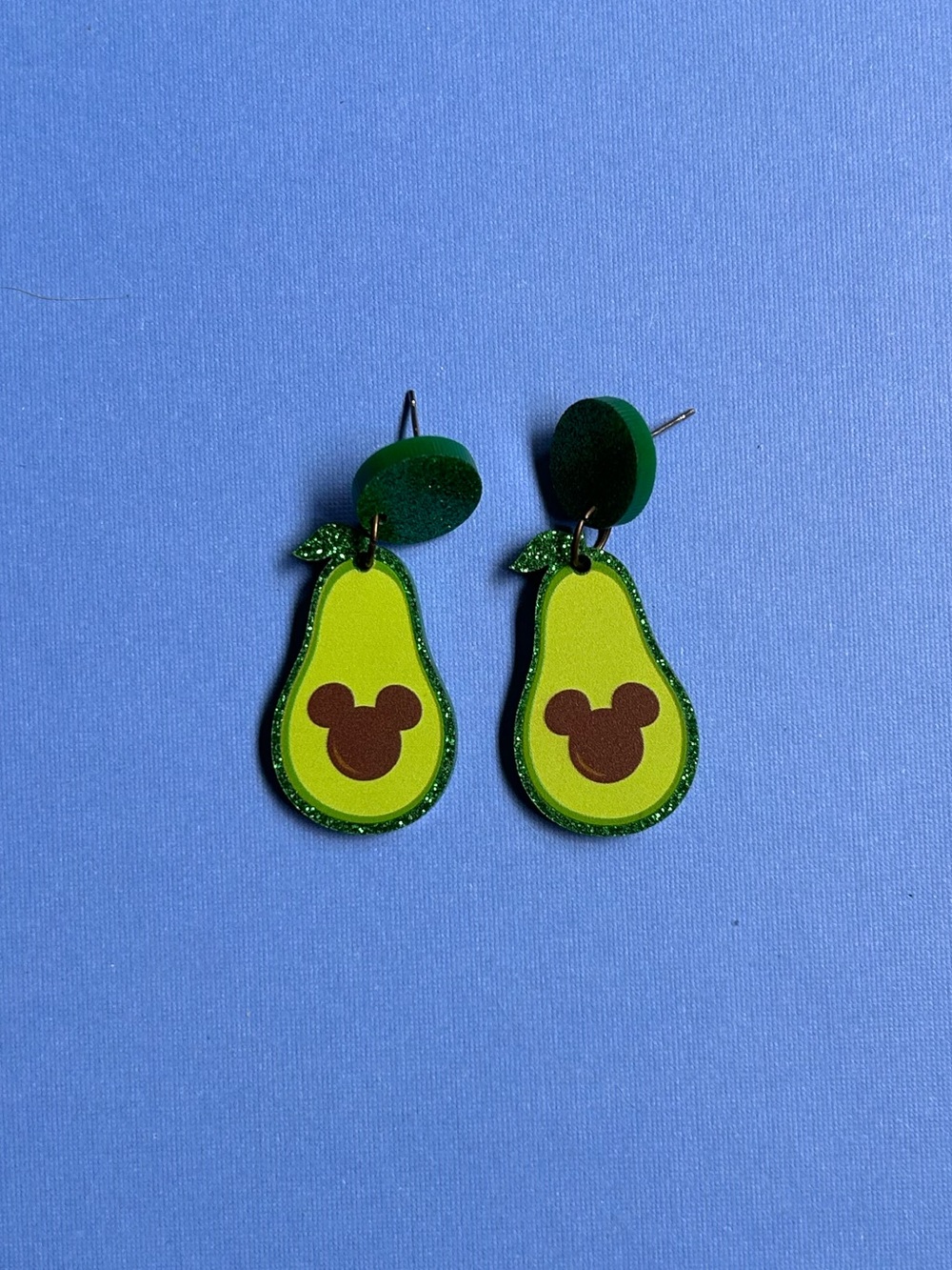 Avocado Mickey Mouse Earrings